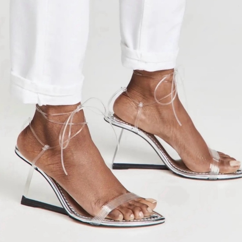Good American Cinder-F*cking-Rella Wedge (Silver)